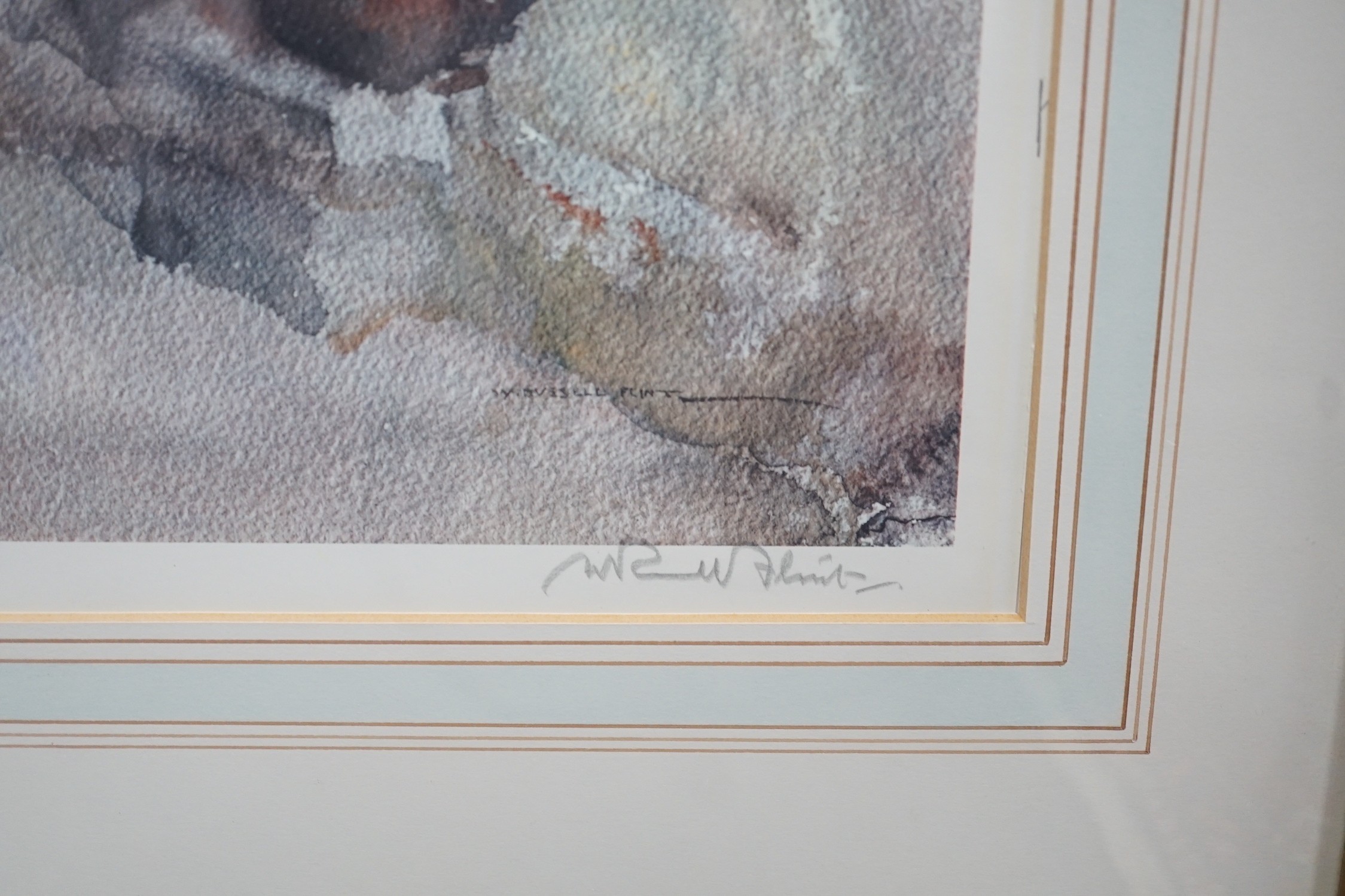 William Russell Flint, two limited edition prints, one signed in pencil, the other numbered in pencil, largest 53 x 59cm